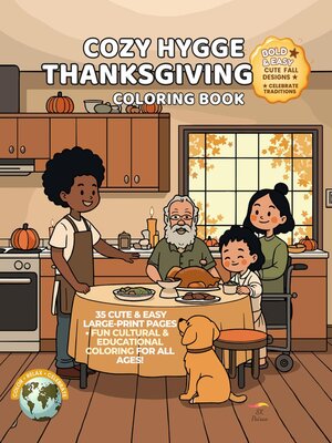 cover image of Cozy Hygge Thanksgiving Coloring Book – Gratitude & Traditions